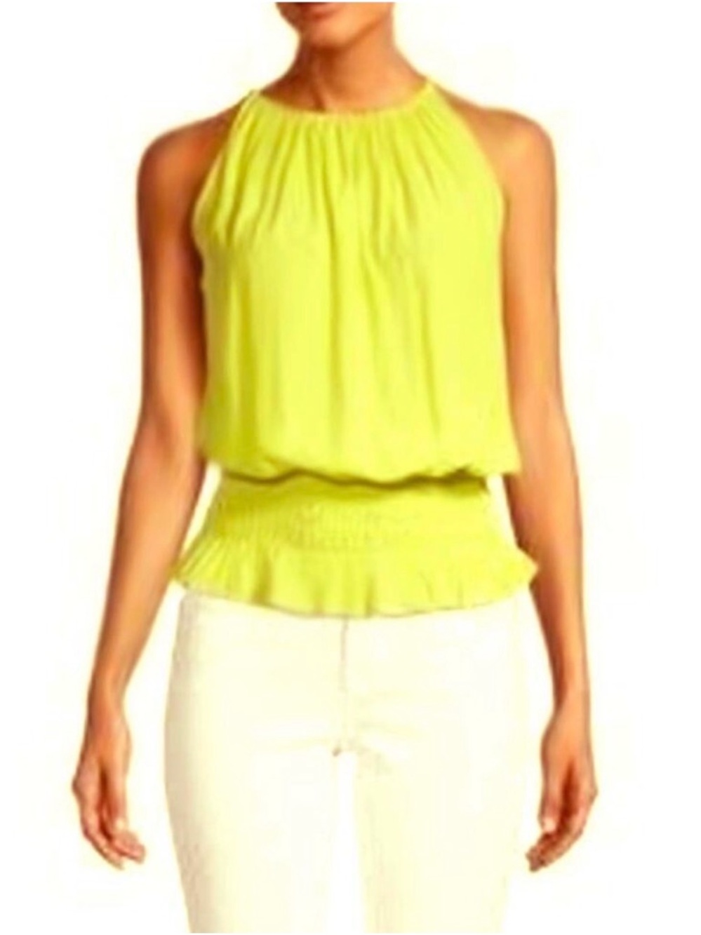CATHERINE MALANDRINO Citron Top Size Small/Petite NWT